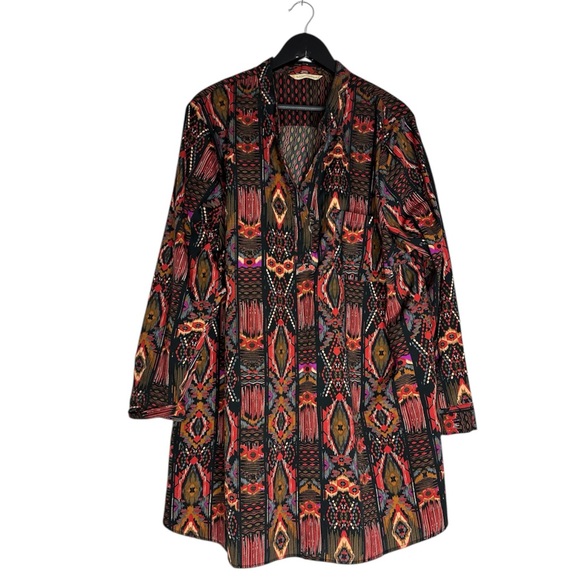 Soft Surroundings Tops - Soft Surroundings Boho Tribal Print Long Sleeve Tunic Aztec Southwestern Size 2X